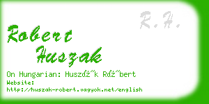robert huszak business card